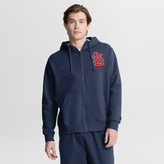St. Louis Cardinals Nike Primetime Lockup Full-Zip Hoodie - Navy - Nike Discount