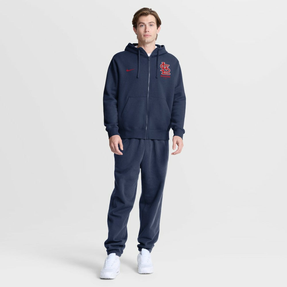 St. Louis Cardinals Nike Primetime Lockup Full-Zip Hoodie - Navy - Nike Discount