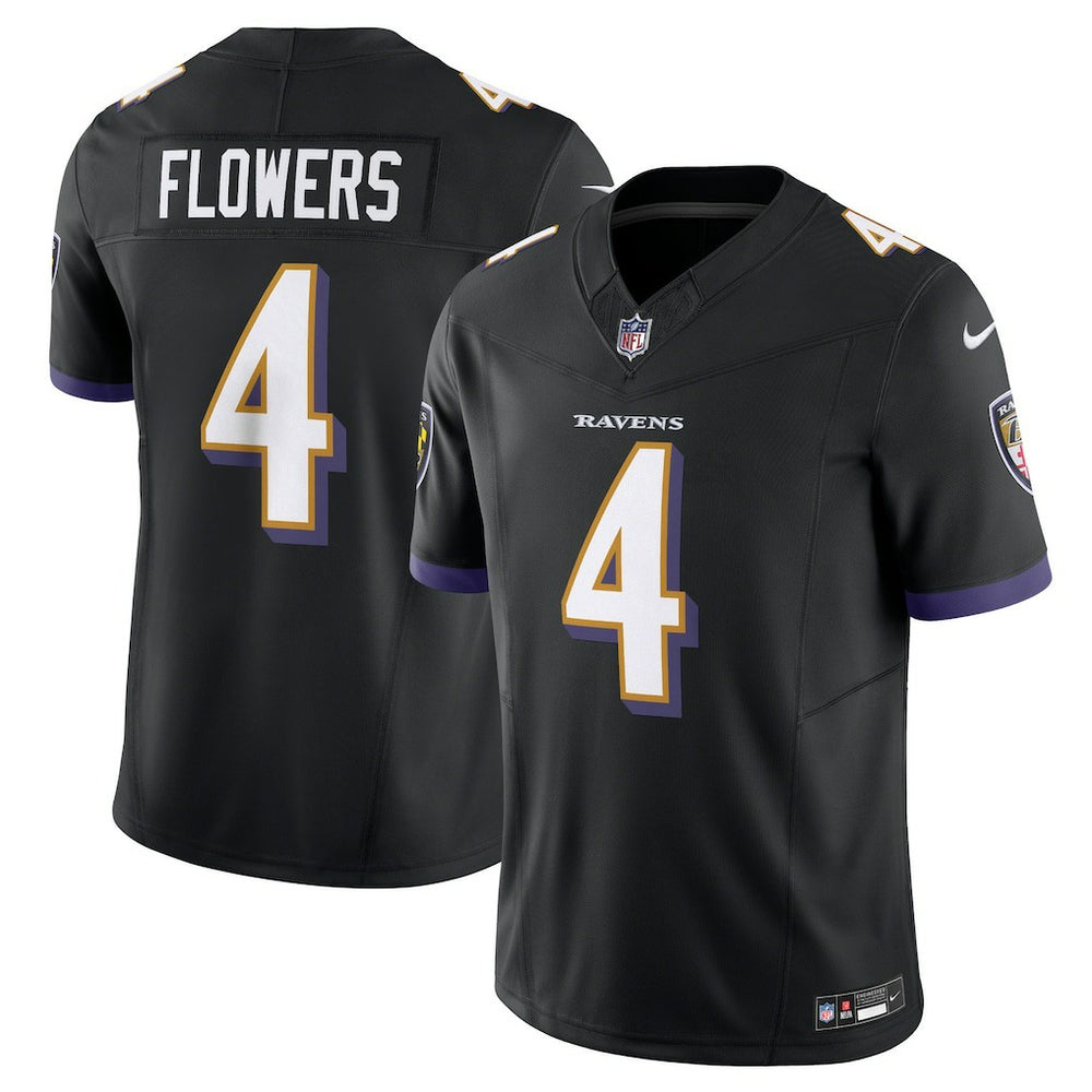 Nike Zay Flowers Baltimore Ravens Alternate Vapor F.U.S.E. Limited Jersey Black