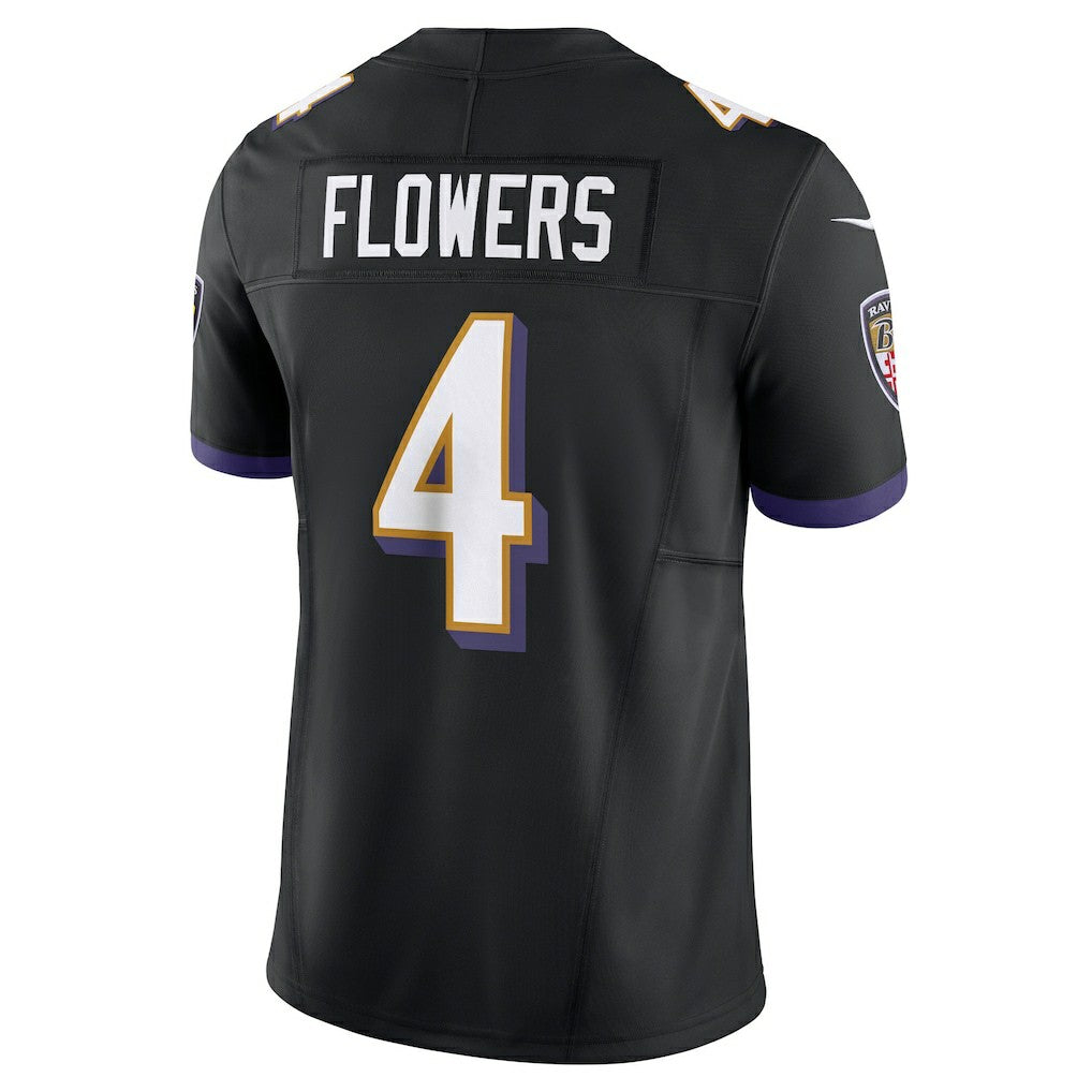 Nike Zay Flowers Baltimore Ravens Alternate Vapor F.U.S.E. Limited Jersey Black