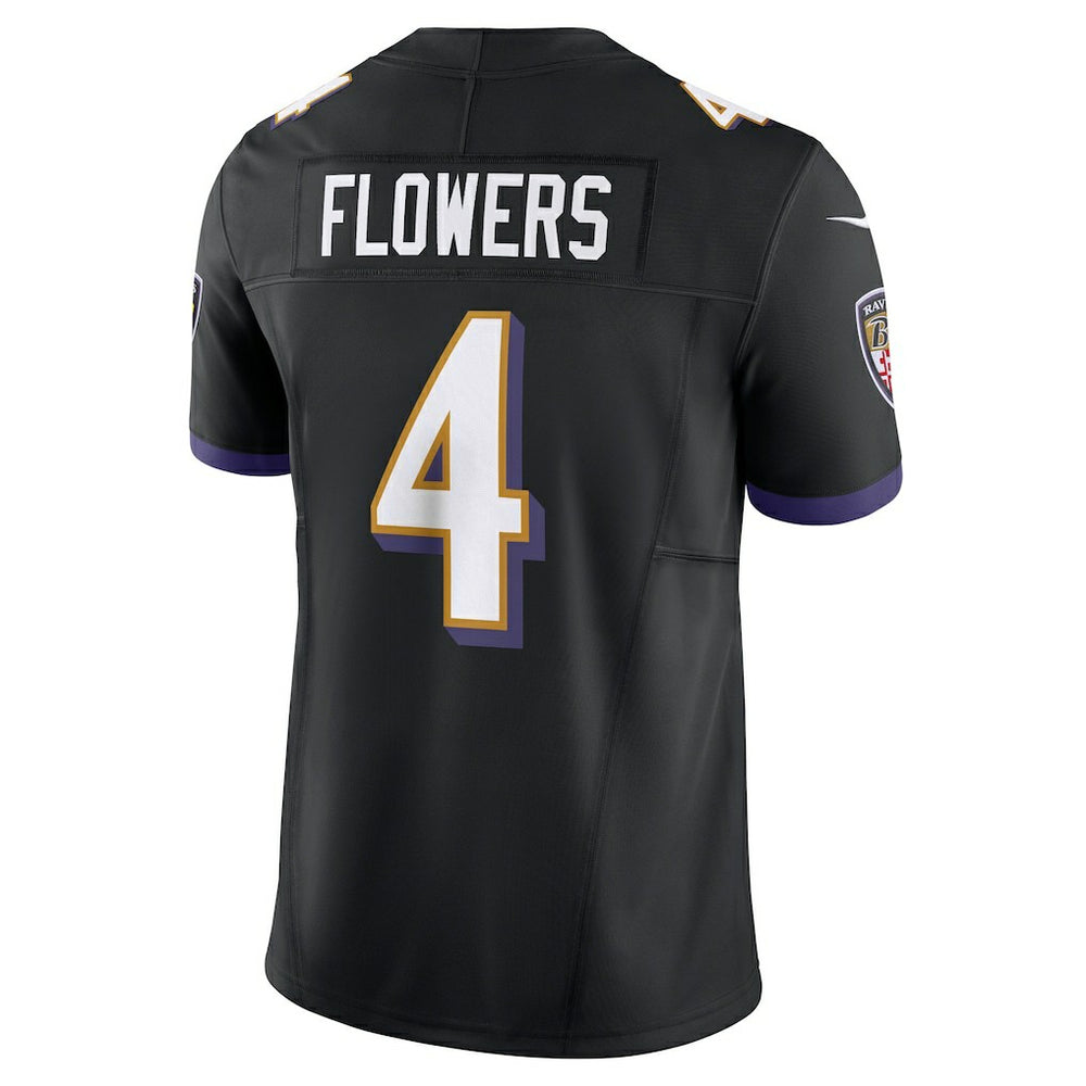 Nike Zay Flowers Baltimore Ravens Alternate Vapor F.U.S.E. Limited Jersey Black