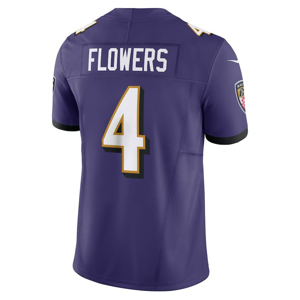 Nike Zay Flowers Baltimore Ravens Vapor F.U.S.E. Limited Jersey Purple