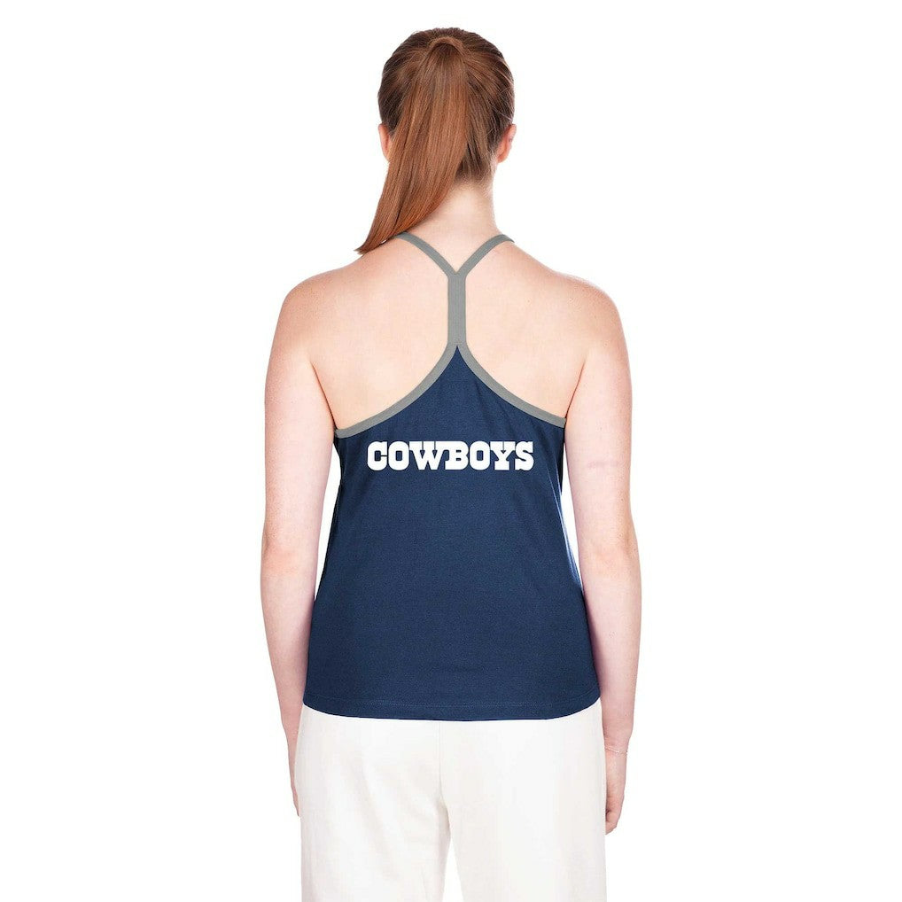 Dallas Cowboys New Era Women's Ribbed Racerback Tank Top Navy