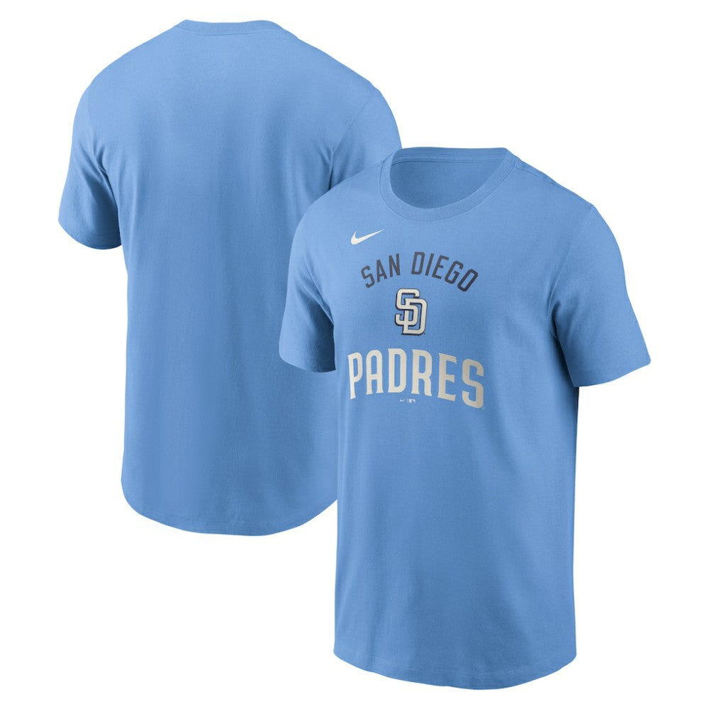 San Diego Padres Nike Early Innings Stack T-Shirt - Light Blue - Nike Discount