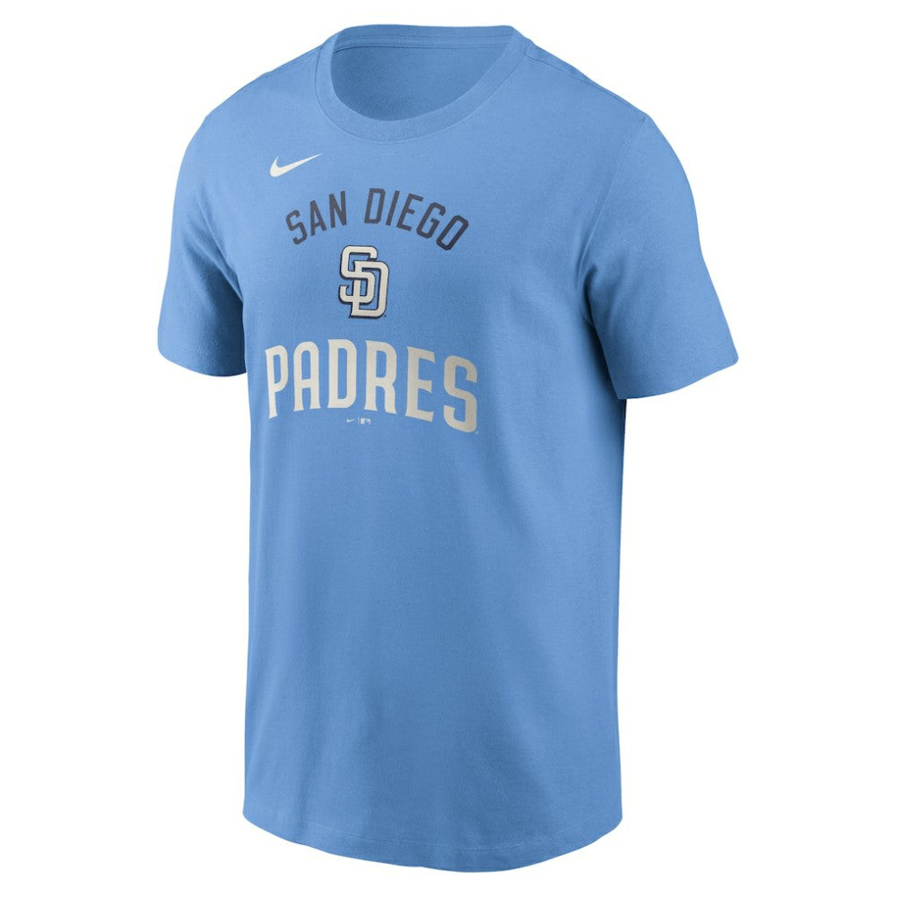 San Diego Padres Nike Early Innings Stack T-Shirt - Light Blue - Nike Discount