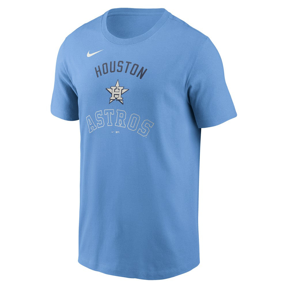 Houston Astros Nike Early Innings Stack T-Shirt - Light Blue - Nike on Sale