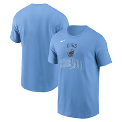Chicago Cubs Nike Early Innings Stack T-Shirt - Light Blue - Nike Sale