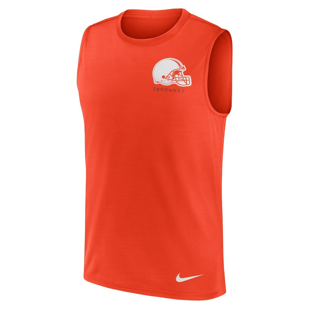 Nike Cleveland Browns Large Logo Lightweight Dri-FIT Muscle Tank Top Orange