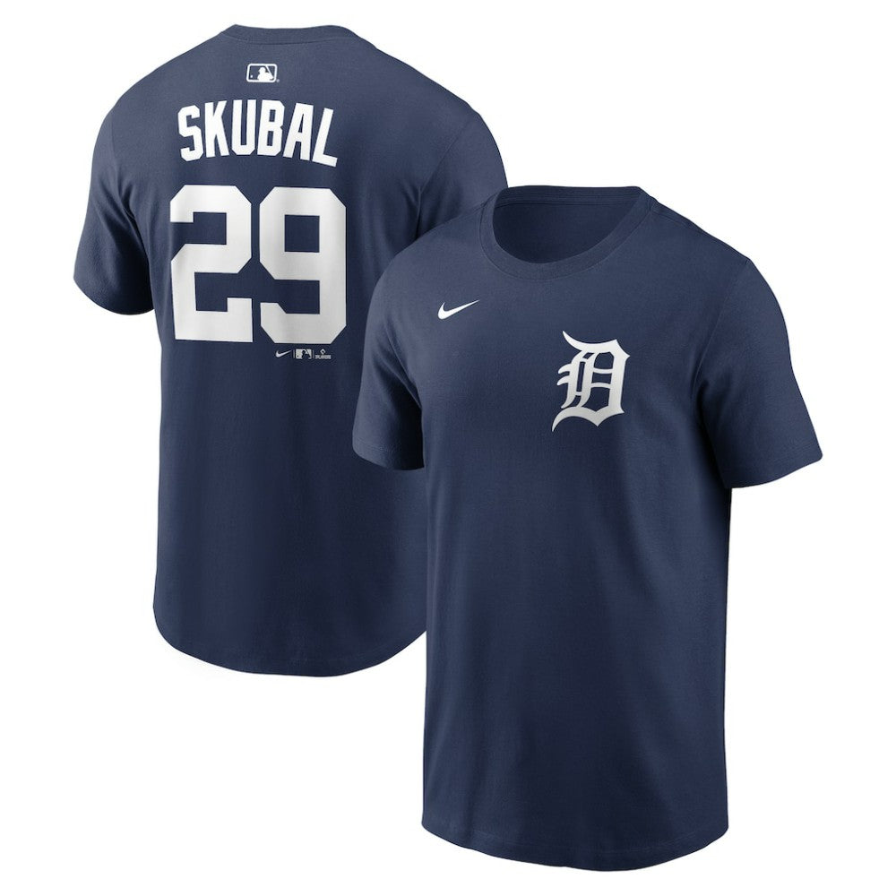 Tarik Skubal Detroit Tigers Nike Home Name & Number T-Shirt - Navy - Nike Lifestyle
