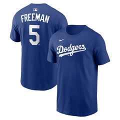 Freddie Freeman Los Angeles Dodgers Nike Home Name & Number T-Shirt - Royal - Nike on Sale