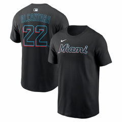 Sandy Alcantara Miami Marlins Nike Home Name & Number T-Shirt - Black - Nike Online