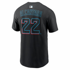 Sandy Alcantara Miami Marlins Nike Home Name & Number T-Shirt - Black - Nike Online