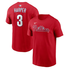 Bryce Harper Philadelphia Phillies Nike  Name & Number T-Shirt - Red - Nike on Sale