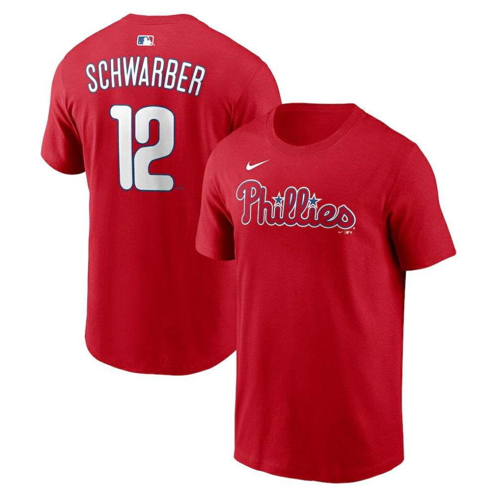 Kyle Schwarber Philadelphia Phillies Nike  Name & Number T-Shirt - Red - Nike on Sale