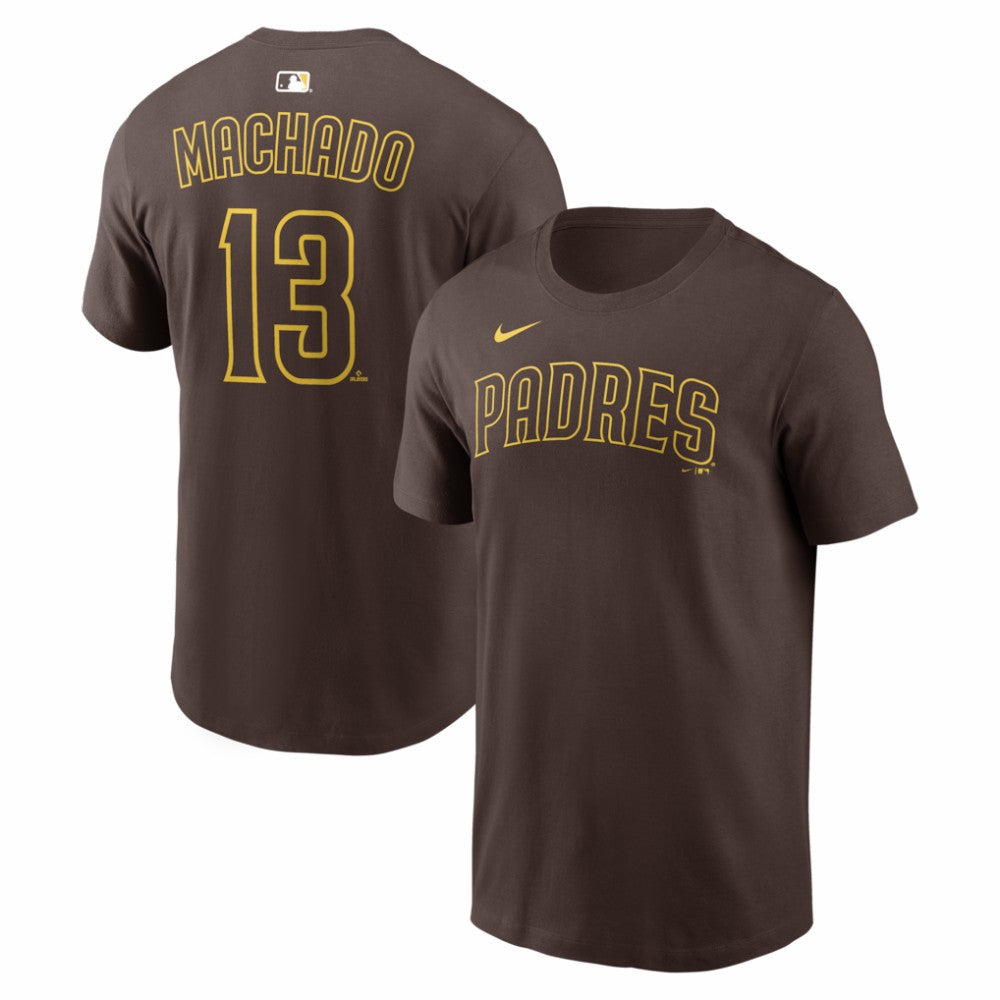 Manny Machado San Diego Padres Nike  Name & Number T-Shirt - Brown - Nike Sale