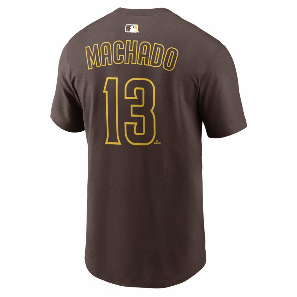 Manny Machado San Diego Padres Nike  Name & Number T-Shirt - Brown - Nike Sale