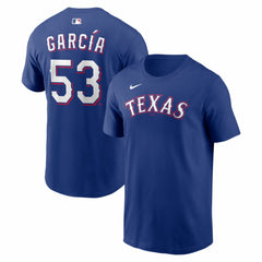 Adolis Garcia Texas Rangers Nike Name & Number T-Shirt - Royal - Nike Lifestyle