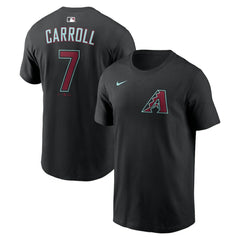 Corbin Carroll Arizona Diamondbacks Nike Name & Number T-Shirt - Black - Nike Lifestyle