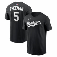 Freddie Freeman Los Angeles Dodgers Nike Name & Number T-Shirt - Black - Nike Lifestyle
