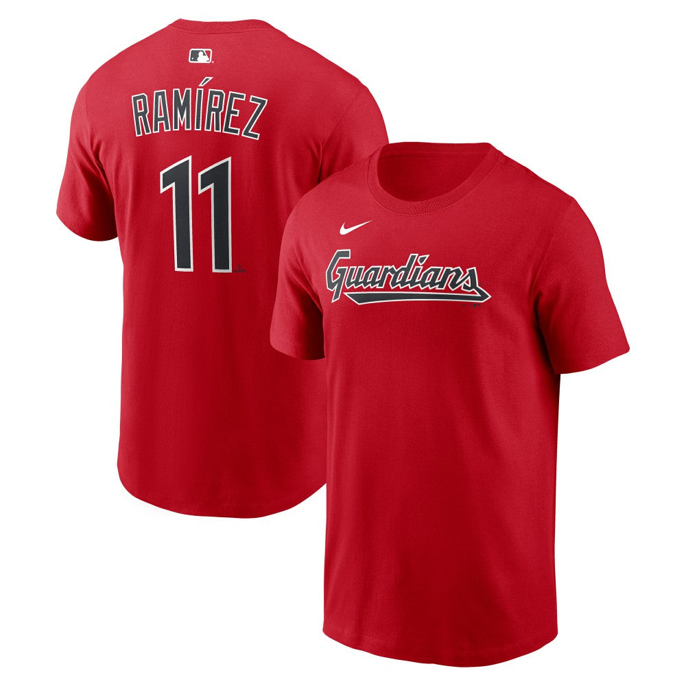 José Ramírez Cleveland Guardians Nike Name & Number T-Shirt - Red - Nike Sale