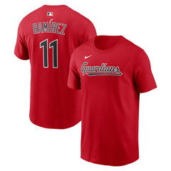 José Ramírez Cleveland Guardians Nike Name & Number T-Shirt - Red - Nike Sale