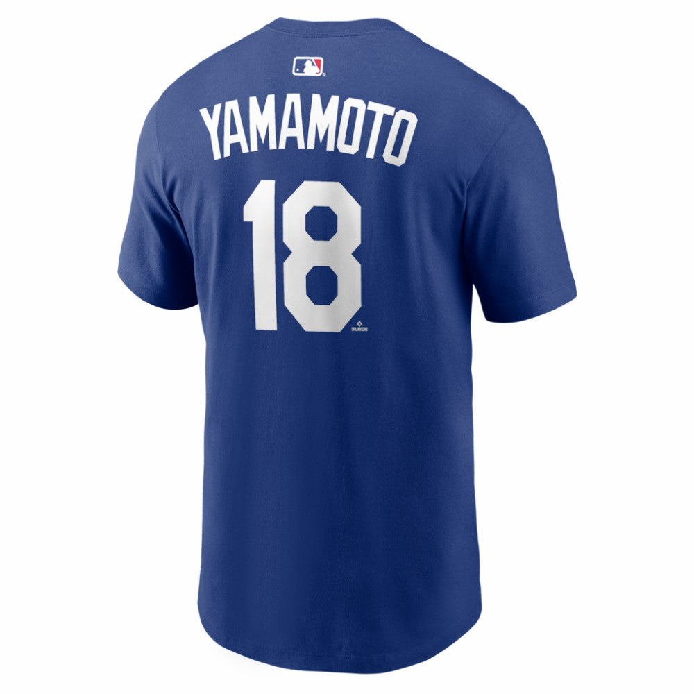 Yoshinobu Yamamoto Los Angeles Dodgers Nike Home Name & Number T-Shirt - Royal - Nike Lifestyle