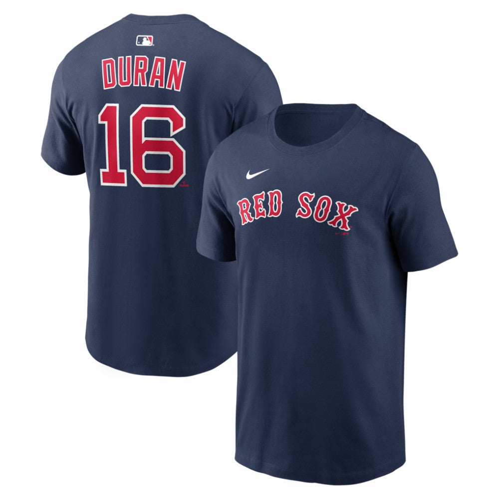 Jarren Duran Boston Red Sox Nike Home Name & Number T-Shirt - Navy - Nike on Sale