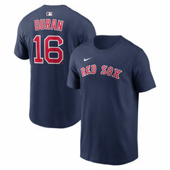 Jarren Duran Boston Red Sox Nike Home Name & Number T-Shirt - Navy - Nike on Sale