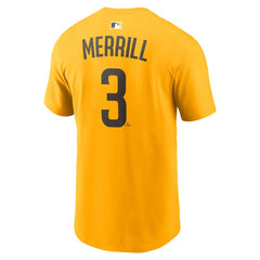 Jackson Merrill San Diego Padres Nike Name & Number T-Shirt - Gold - Nike Online