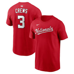 Dylan Crews Washington Nationals Nike Home Name & Number T-Shirt - Red - Nike Online