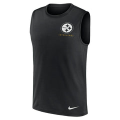 Nike Pittsburgh Steelers Large Logo Lightweight Dri-FIT Muscle Tank Top Black