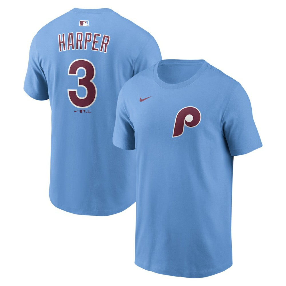 Bryce Harper Philadelphia Phillies Nike Name & Number T-Shirt - Light Blue - Nike Discount