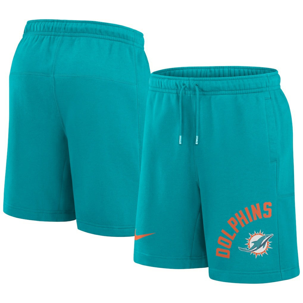 Nike Miami Dolphins Arched Kicker Shorts Aqua