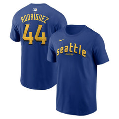 Julio Rodríguez Seattle Mariners Nike City Connect Name & Number T-Shirt - Royal - Nike Lifestyle