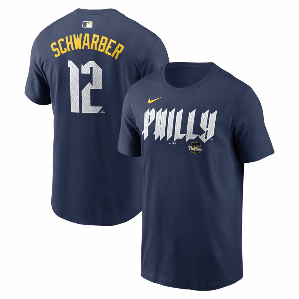 Kyle Schwarber Philadelphia Phillies Nike City Connect Name & Number T-Shirt - Navy - Nike Online