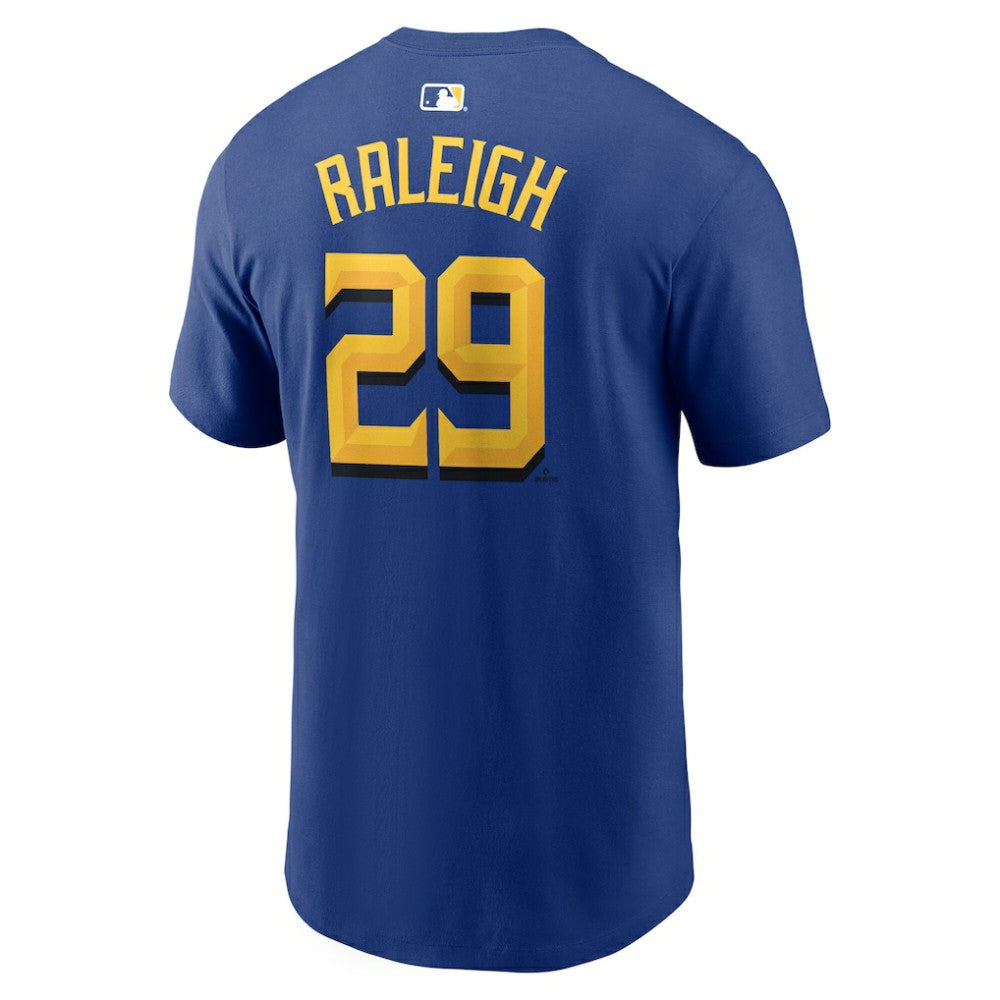 Cal Raleigh Seattle Mariners Nike City Connect Name & Number T-Shirt - Royal - Nike Lifestyle