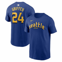Ken Griffey Jr. Seattle Mariners Nike City Connect Name & Number T-Shirt - Royal - Nike Online