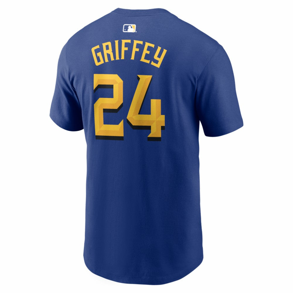 Ken Griffey Jr. Seattle Mariners Nike City Connect Name & Number T-Shirt - Royal - Nike Online