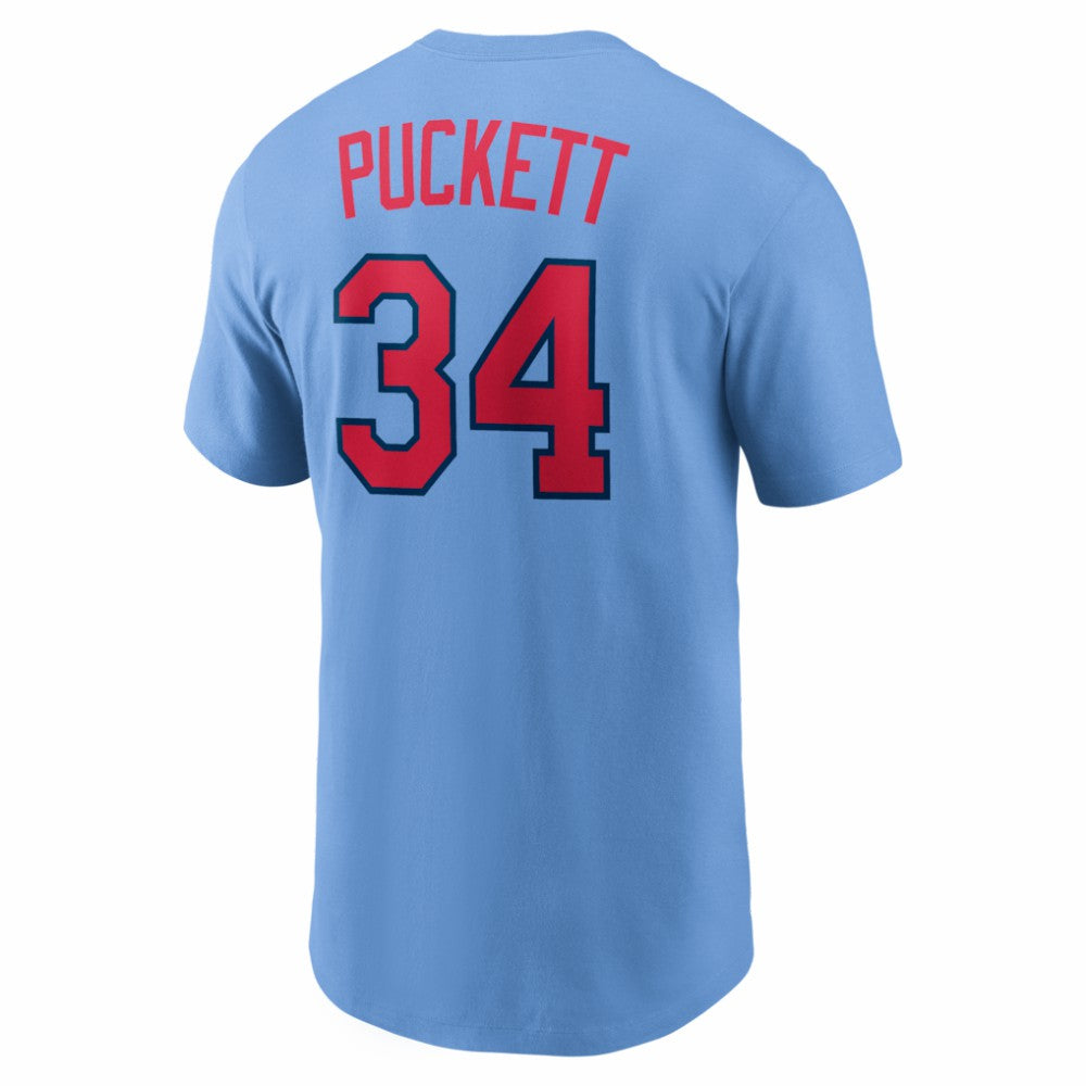 Kirby Puckett Minnesota Twins Nike Cooperstown Collection Name & Number T-Shirt - Light Blue - Nike Online