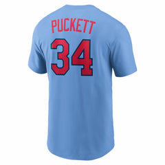 Kirby Puckett Minnesota Twins Nike Cooperstown Collection Name & Number T-Shirt - Light Blue - Nike Online
