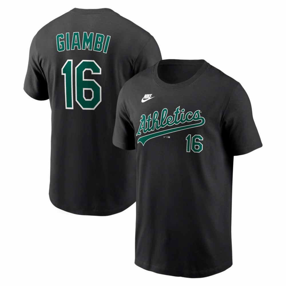 Jason Giambi Athletics Nike Cooperstown Collection Name & Number T-Shirt - Black - Nike Sale