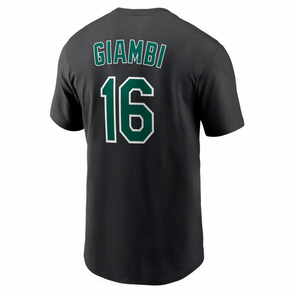 Jason Giambi Athletics Nike Cooperstown Collection Name & Number T-Shirt - Black - Nike Sale