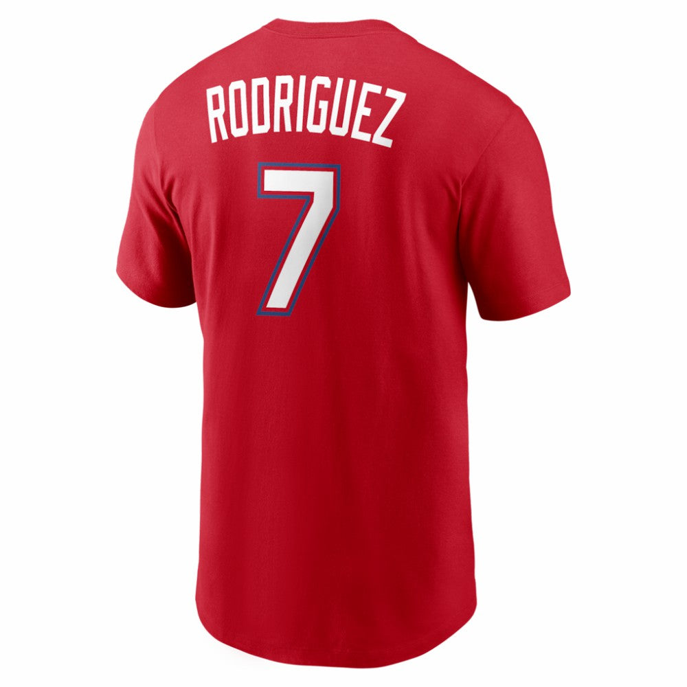 Ivan Rodriguez Texas Rangers Nike Cooperstown Collection Name & Number T-Shirt - Red - Nike Lifestyle