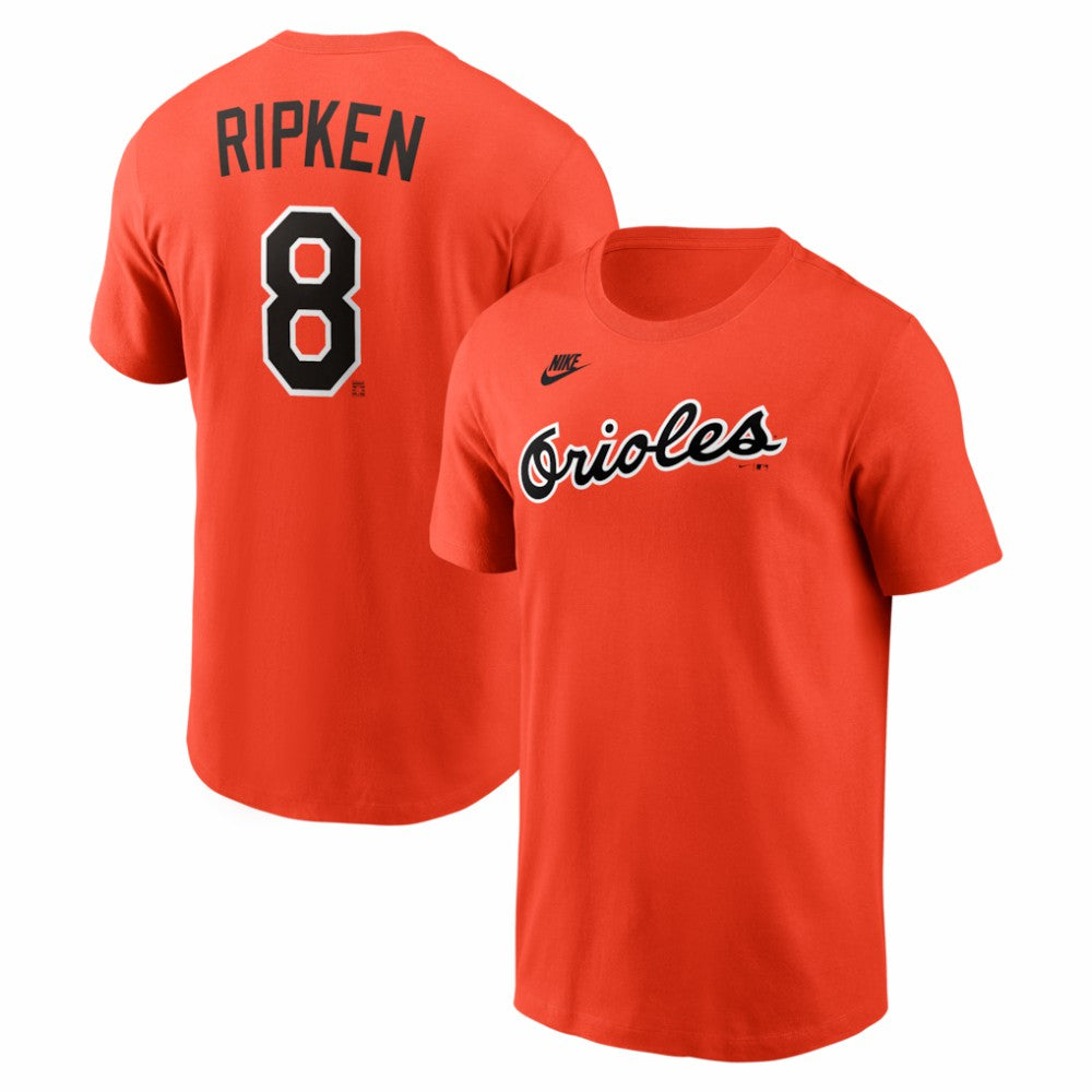 Cal Ripken Jr. Baltimore Orioles Nike Cooperstown Collection Name & Number T-Shirt - Orange - Nike on Sale