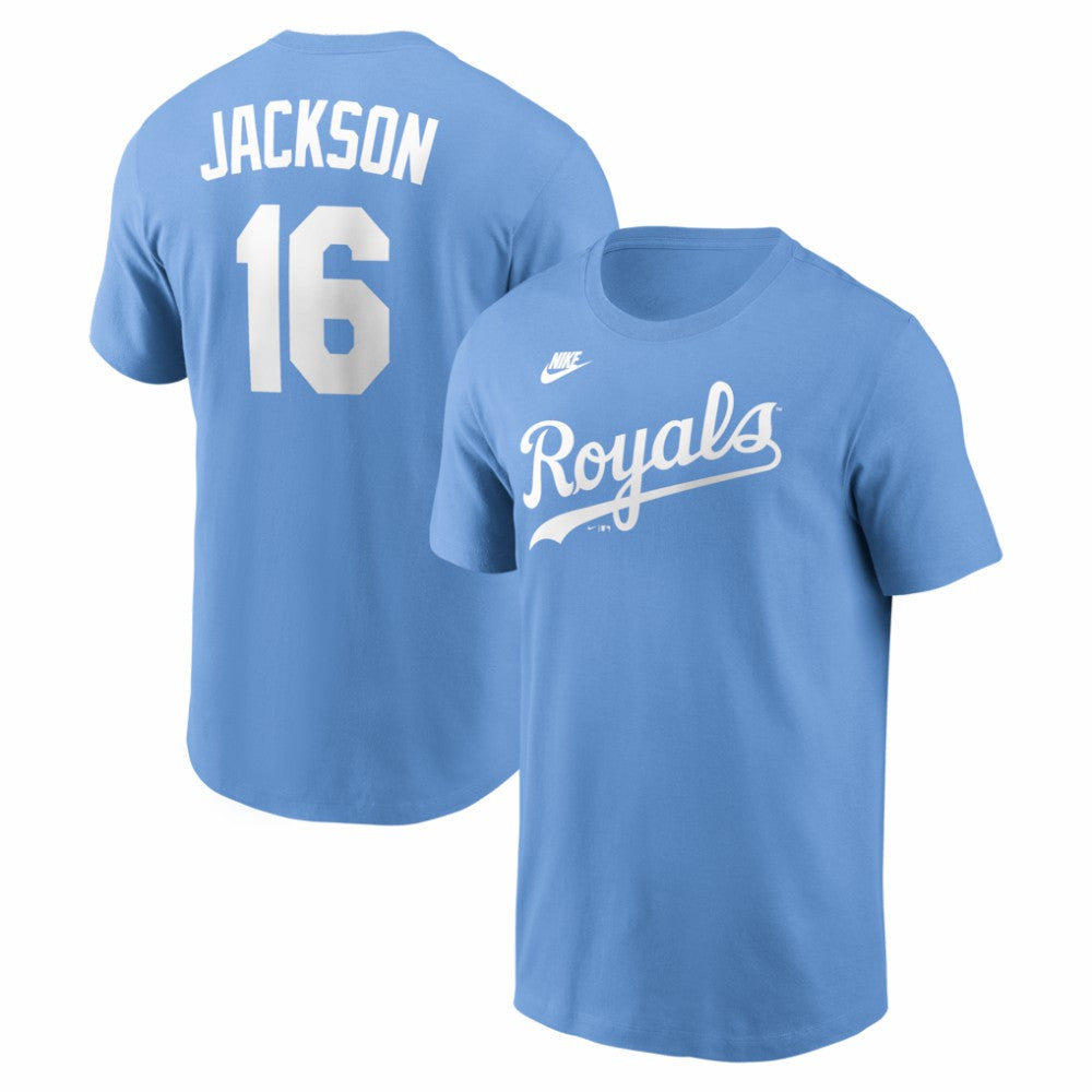 Bo Jackson Kansas City Royals Nike Cooperstown Collection Name & Number T-Shirt - Light Blue - Nike Discount