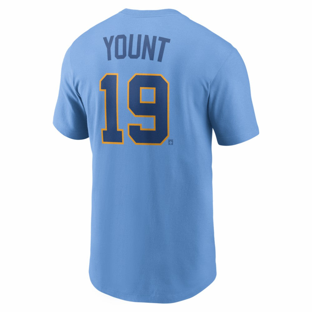 Robin Yount Milwaukee Brewers Nike Cooperstown Collection Name & Number T-Shirt - Powder Blue - Nike Discount