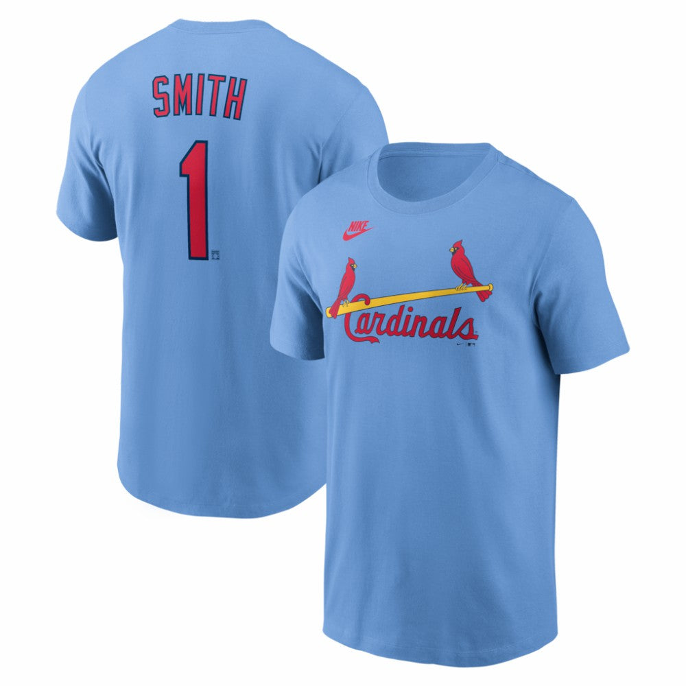 Ozzie Smith St. Louis Cardinals Nike Cooperstown Collection Name & Number T-Shirt - Light Blue - Nike Lifestyle