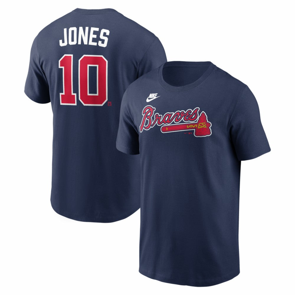 Chipper Jones Atlanta Braves Nike Cooperstown Collection Name & Number T-Shirt - Navy - Nike Online