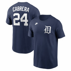Miguel Cabrera Detroit Tigers Nike Cooperstown Collection Name & Number T-Shirt - Navy - Nike Lifestyle