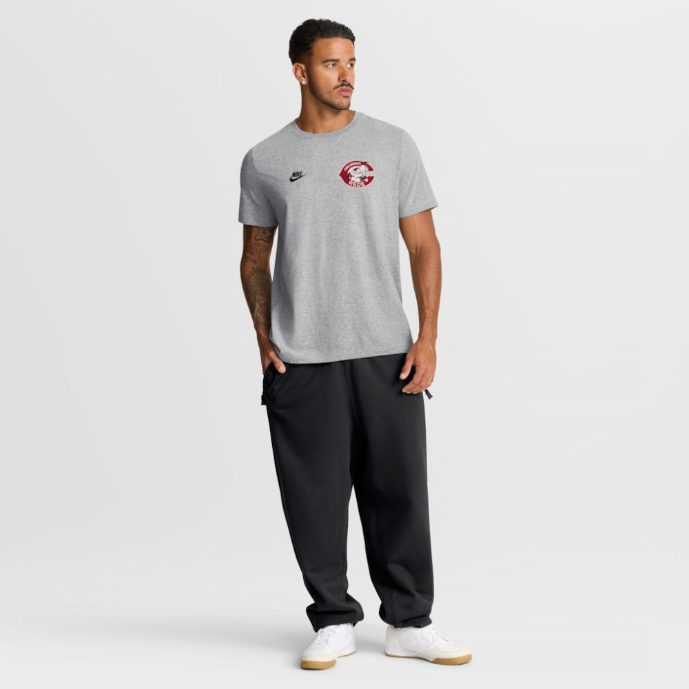 Cincinnati Reds Nike Cooperstown 2-Hit T-Shirt - Heather Gray - Nike on Sale